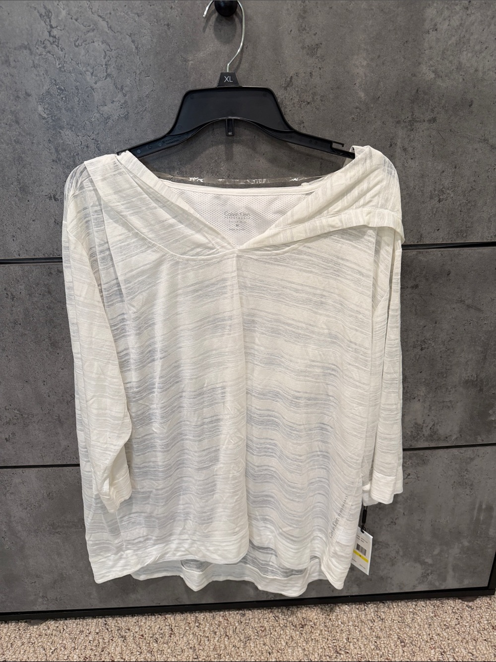 Lightweight White Hooded Womens Top / cover up